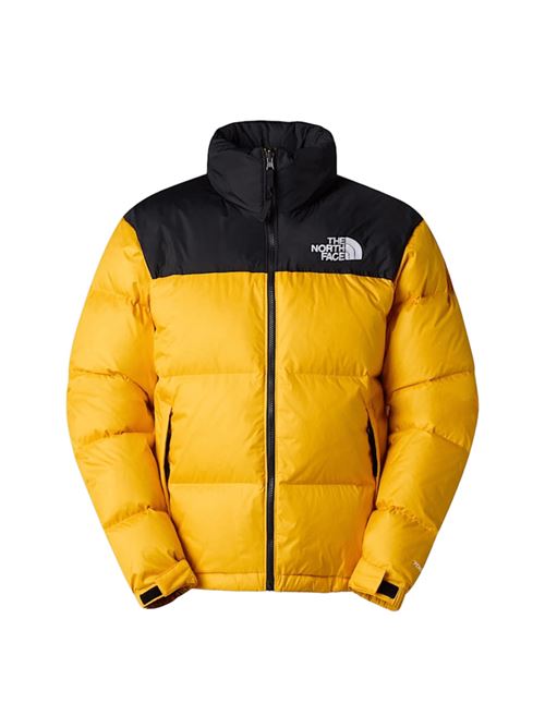 Giaccone da uomo in piuma d'oca, trapuntato , cappuccio ripiegabile, colore gold/black. THE NORTH FACE | NF0A3C8DGO81